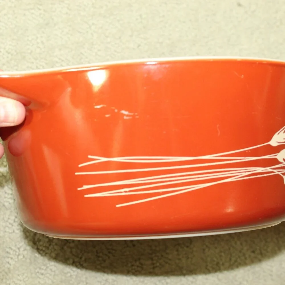 Pyrex Autumn Harvest Casserole Set Of 3 With Matching Lids #475B, #474B, #473B